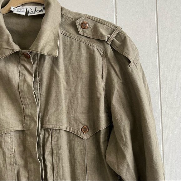 Linen blend bomber jacket - Picture 5 of 12